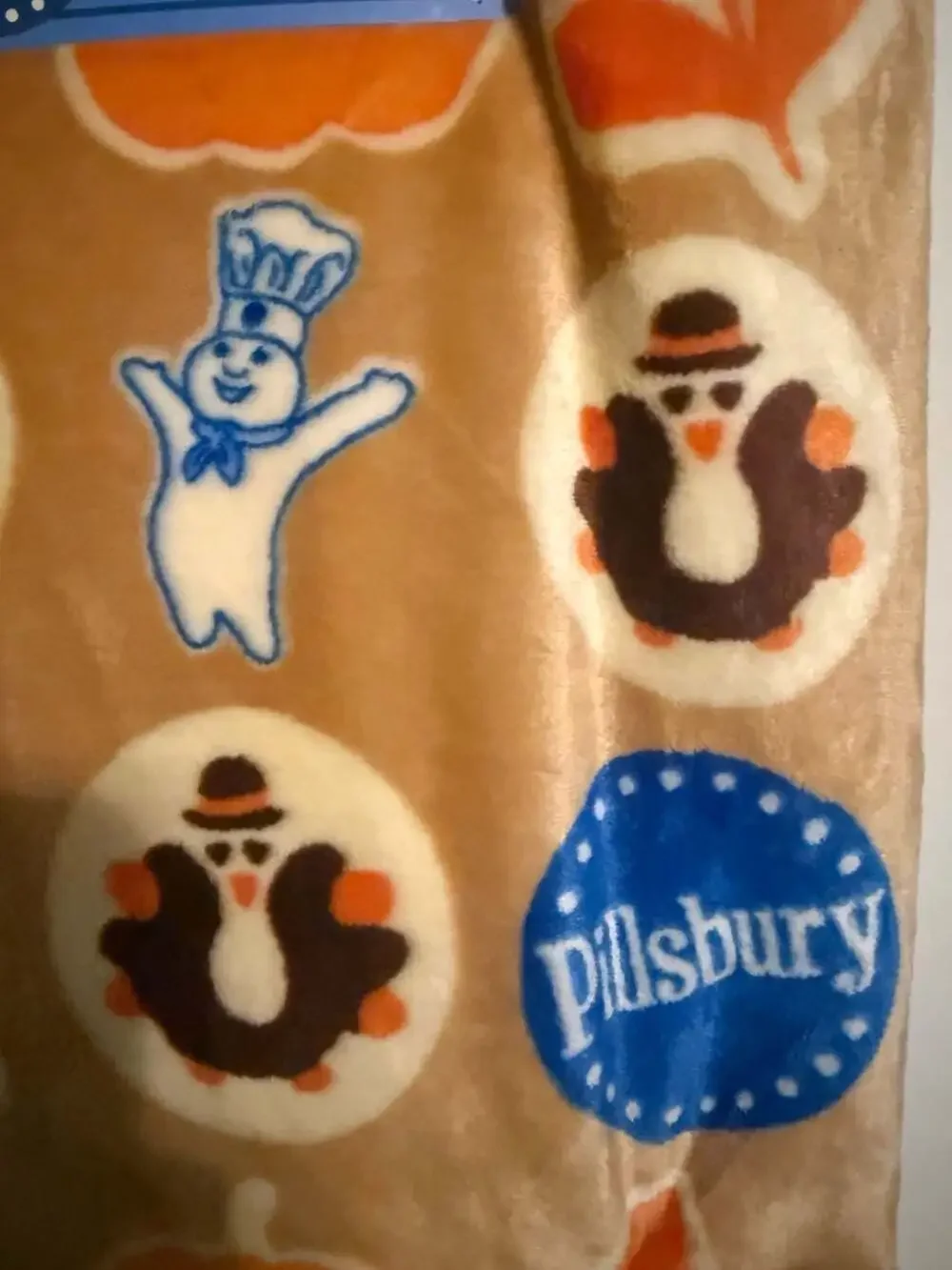 Pillsbury Thanksgiving Fall Cookie Oversized Plush Throw Blanket 60x70
